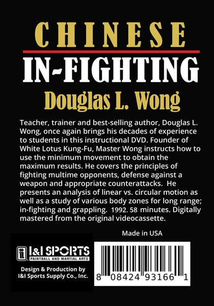 Chinese In Fighting DVD Douglas Wong White Lotus Kung Fu empty hand & weapons