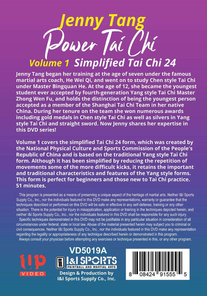 Power Tai Chi #1 Simplified 24 Form DVD Jenny Tang chen yang shanghai chuan