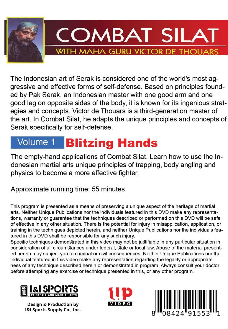 Indonesian Combat Pentjak Silat #1 Blitzing Hand DVD Victor deThouars