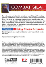 Indonesian Combat Pentjak Silat #3 Blitzing Sticks Hands DVD Victor deThouars
