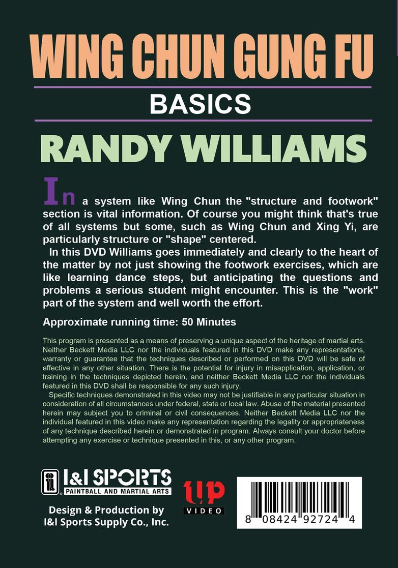 Wing Chun Gung Fu Basics #1 Structure & Footwork DVD Randy Williams