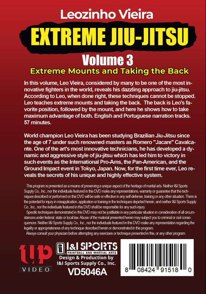 Extreme Jiu-Jitsu #3 Mounts & Taking the Back DVD Leoznho Vieira MMA