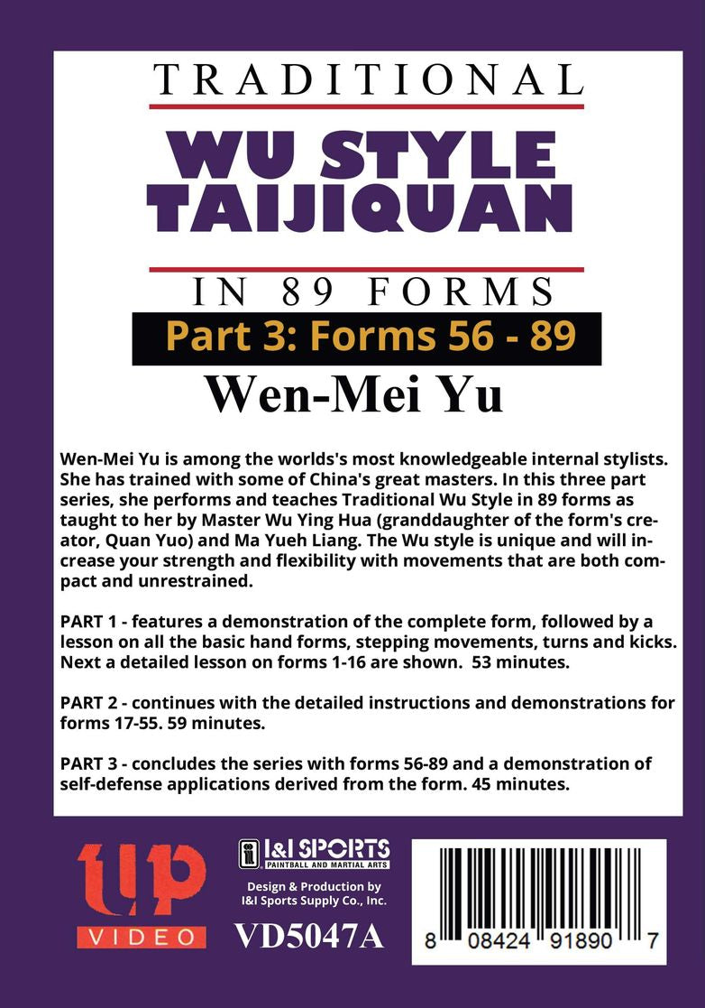 Wu Style Taijiquan Tai Chi Chuan 89 Forms 56-89 #3 DVD Wen Mei Yu Quan Yuo