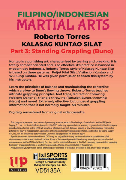 Kalasag Kuntao Silat Filipino Indonesian Martial Arts #3 Standing Grappling DVD Roberto Torres