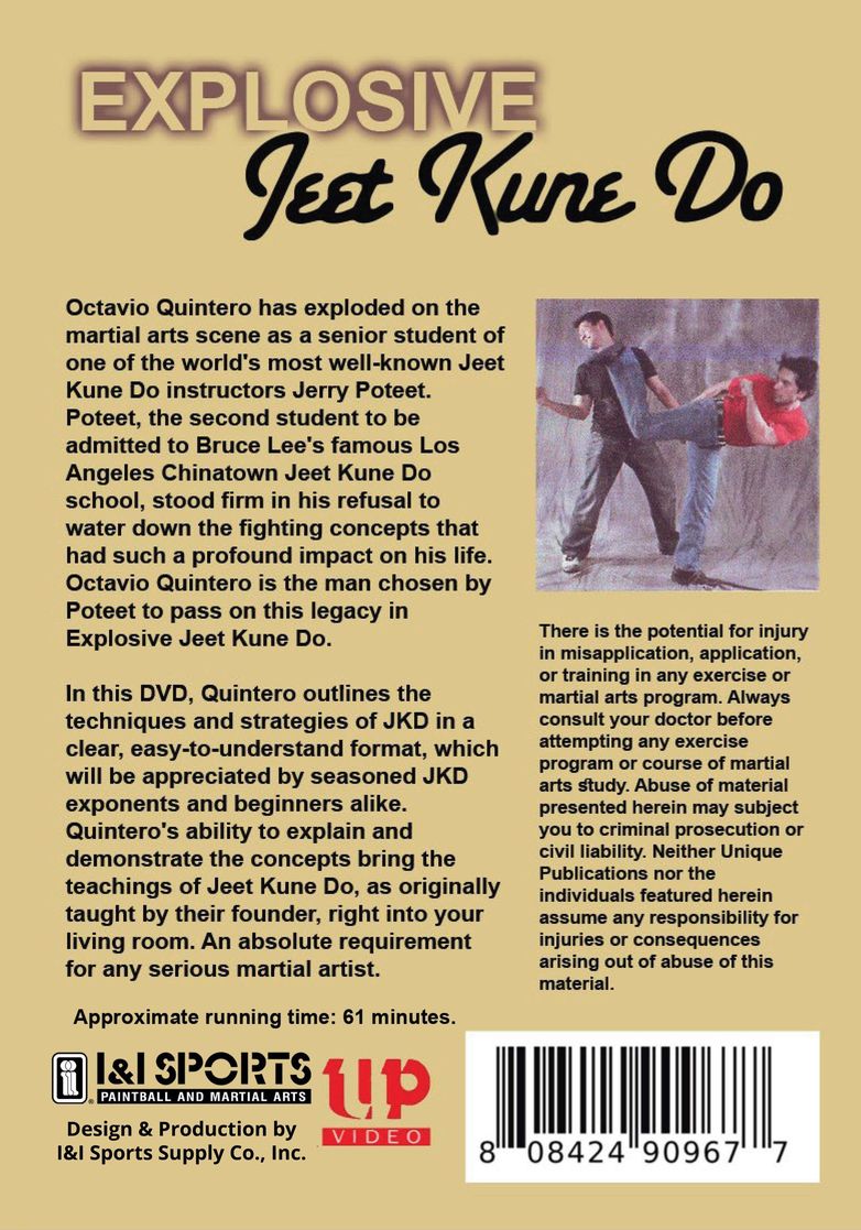 Explosive Bruce Lee Jeet Kune Do DVD Octavio Quintero Jerry Poteet jun fan mma