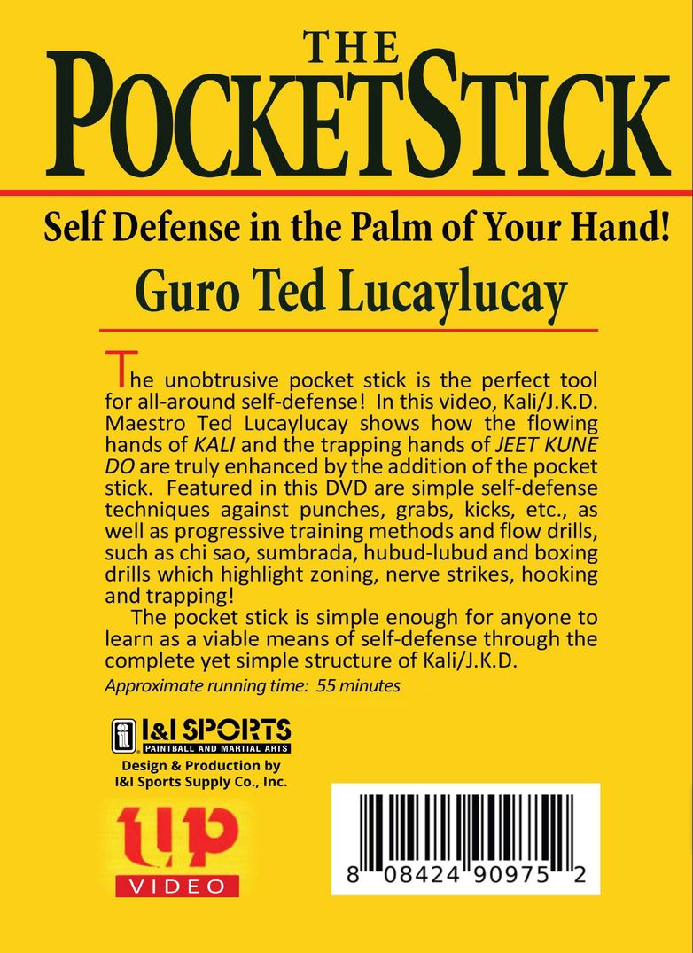 Pocket Stick Filipino Martial Arts Self Defense DVD Ted Lucaylucay escrima kali
