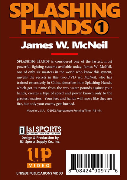 Splashing Hands Kung Fu #1 Fastest Powerful Fighting System DVD James McNeil