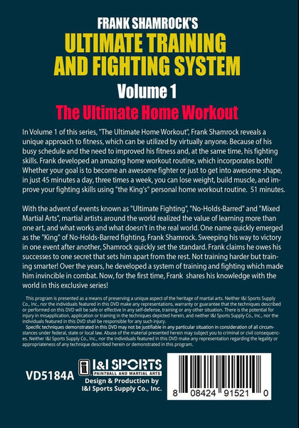 Frank Shamrock Training & Fighting #1 Ultimate Home Workout DVD MMA Grappling