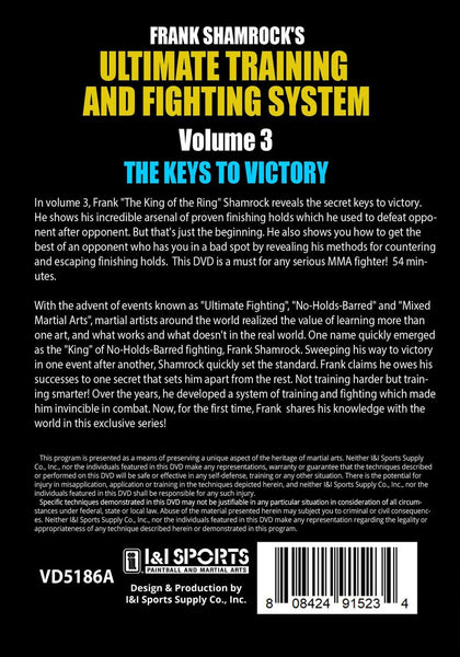 Frank Shamrock Training & Fighting #3 Ultimate Keys Victory DVD submissions MMA
