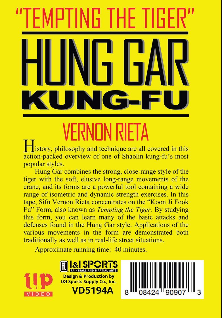 Shaolin Hung Gar Kung Fu Tempting Tiger DVD Vernon Rieta Buck Sam Kong