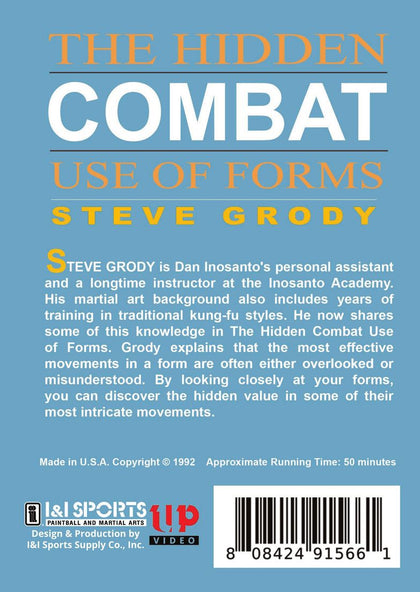 Hidden Combat Use of Forms martial art DVD Steve Grody escrima arnis kali fma