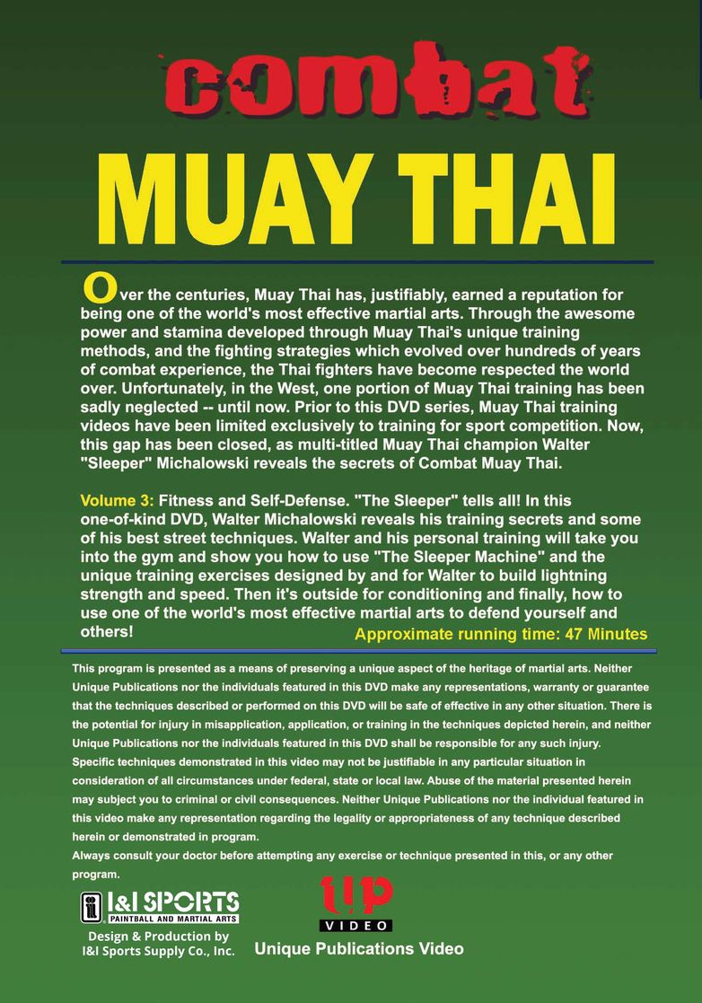 Combat Muay Thai #3 Training Secrets & Street Techniques DVD Walter Michalowski