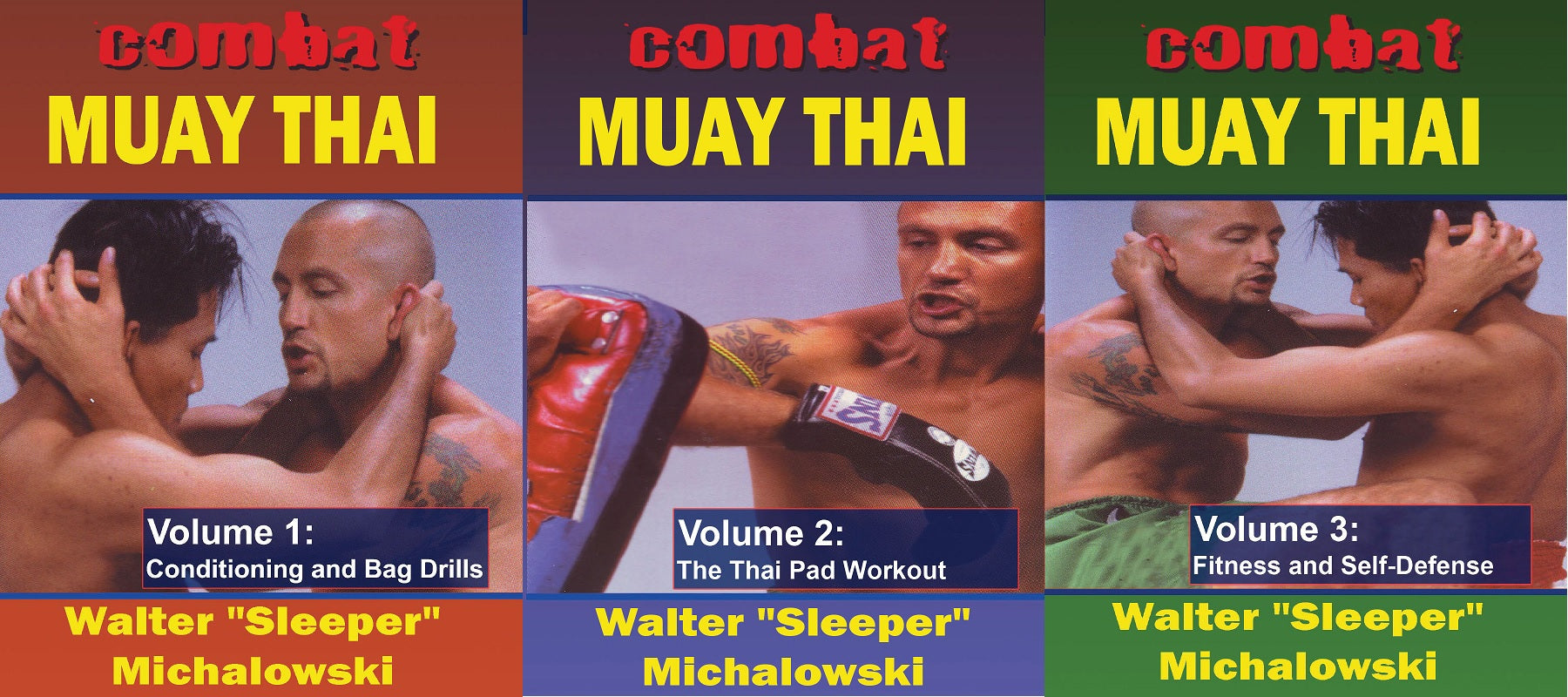 3 DVD SET Combat Muay Thai training & street techniques Walter Michalowski