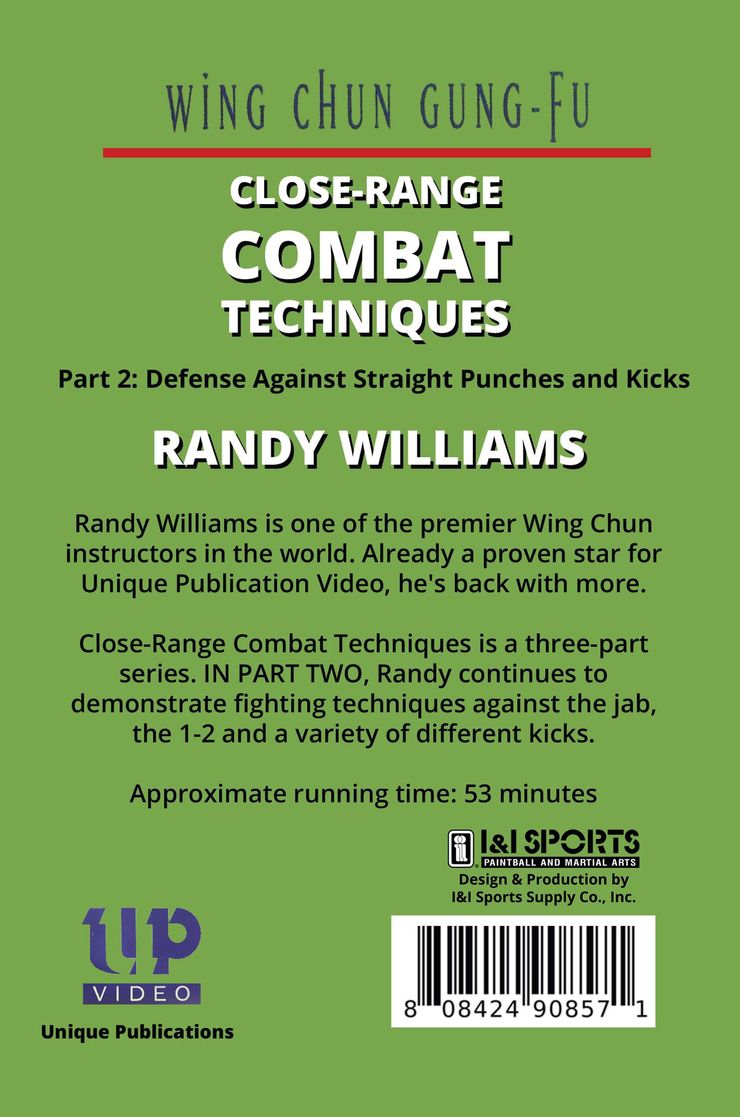 Wing Chun Gung Fu Close Range Techniques #2 fighting DVD Randy Williams