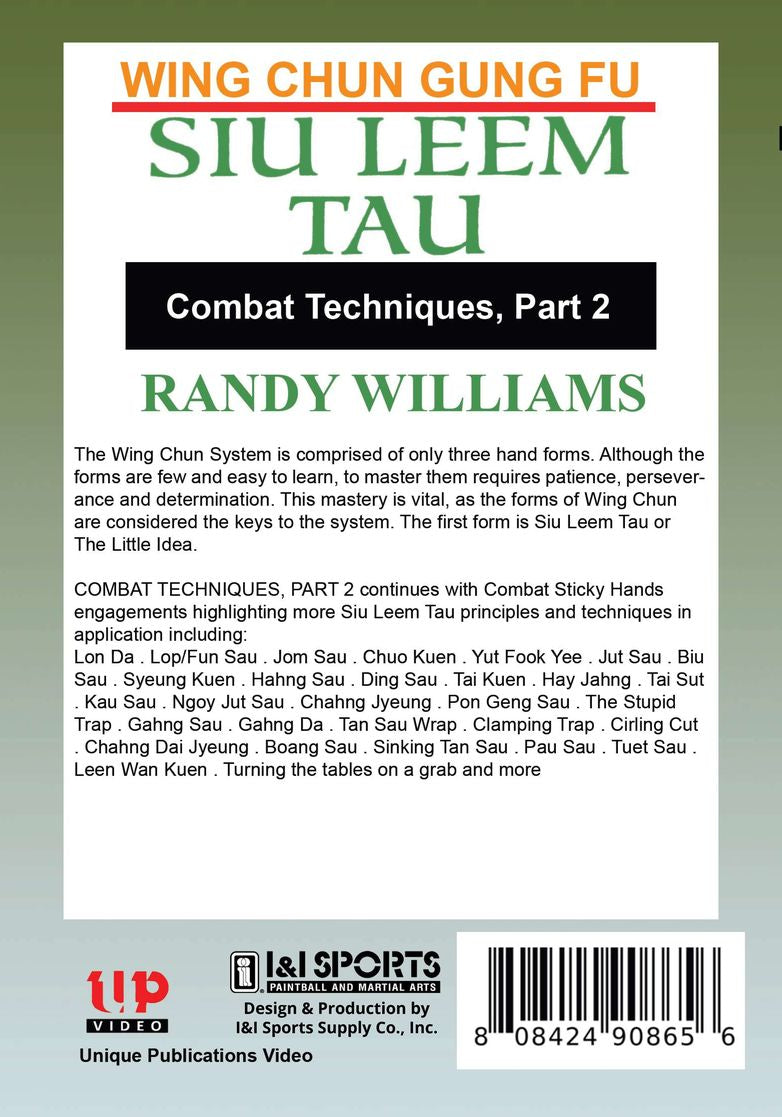 Wing Chun Gung Fu Siu Leem Combat Techniques #2 DVD Randy Williams