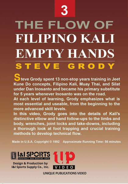 Flow of Filipino Kali Empty Hands #3 martial arts DVD Steve Grody escrima arnis