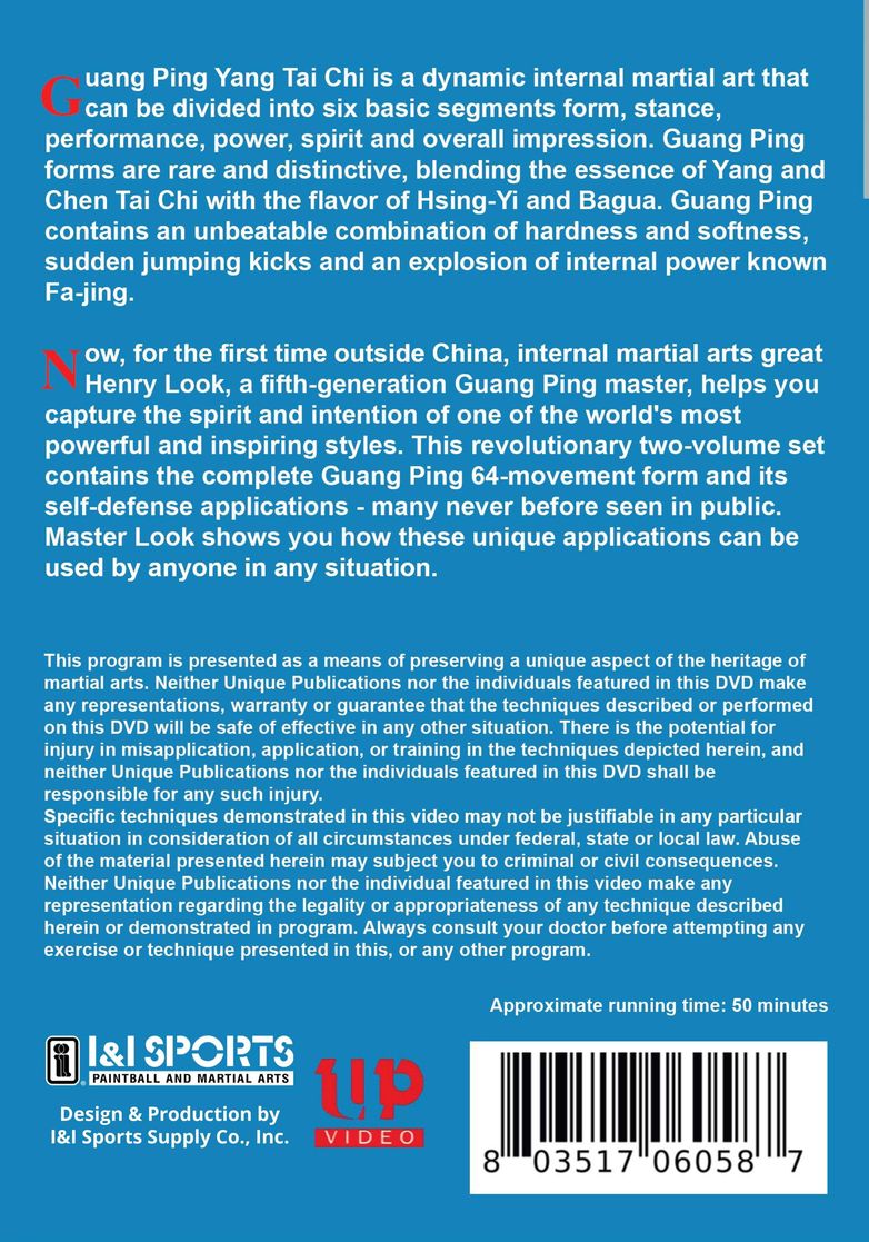Dynamic Guang Ping #1 Yang Tai Chi DVD Henry Look hard soft fighting kung fu