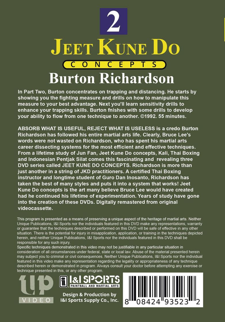 Jeet Kune Do Concepts #2 Trapping & Distancing DVD Burton Richardson