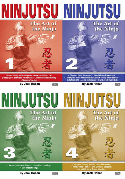 4 DVD SET Ninjutsu Art of the Ninja Secret Techniques - Jack Hoban