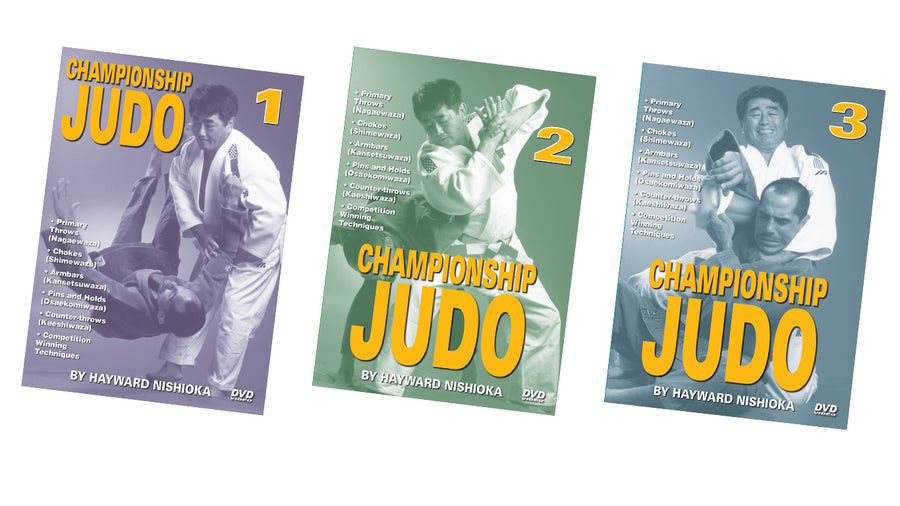 3 DVD SET Championship Judo grappling chokes armbars counters Hayward Nishioka