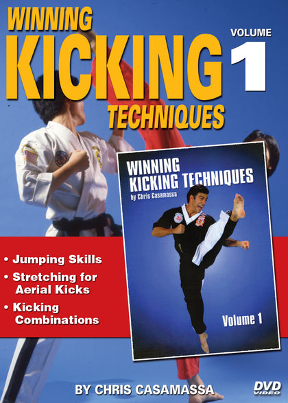 3 DVD SET Winning Kicking Techniques Red Dragon Tournament Karate - Chris Casamassa
