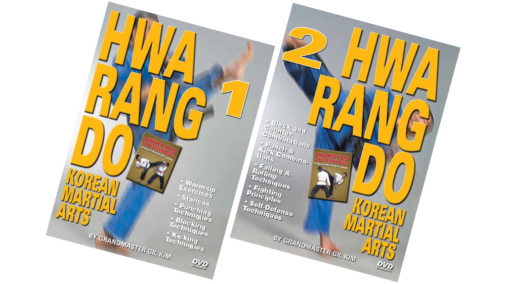 2 DVD SET Hwa Rang Do Korean Karate Martial Arts Fighting Counters Rolls- GM Kim
