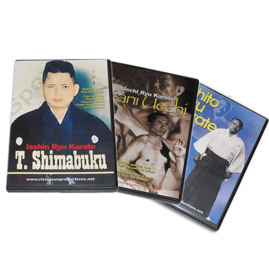 3 DVD SET Okinawan Karate Masters: Shimabuku, Uechi, Chitose