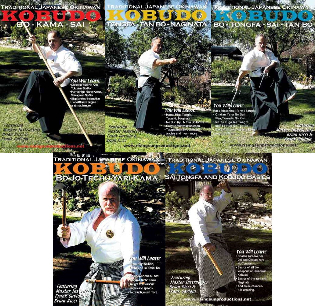 Traditional Japanese Okinawan Kobudo Weapons: Bo, Kama, Jo, Sai, Tonfa, Yari, Naginata 5 DVD Set