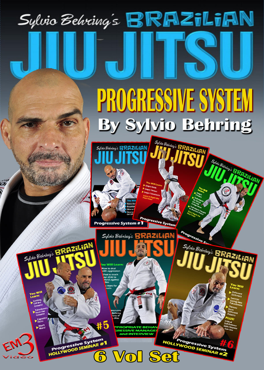 6 DVD Set Master Sylvio Behring Brazilian Jiu Jitsu Progressive Fighting System