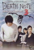 Death Note 3 Change the World -Japanese Manga movie DVD Hideo Nakata 4.5+ Star
