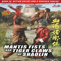 Mantis Fists And Tiger Claws Of Shaolin DVD Kung Fu action John Cheung