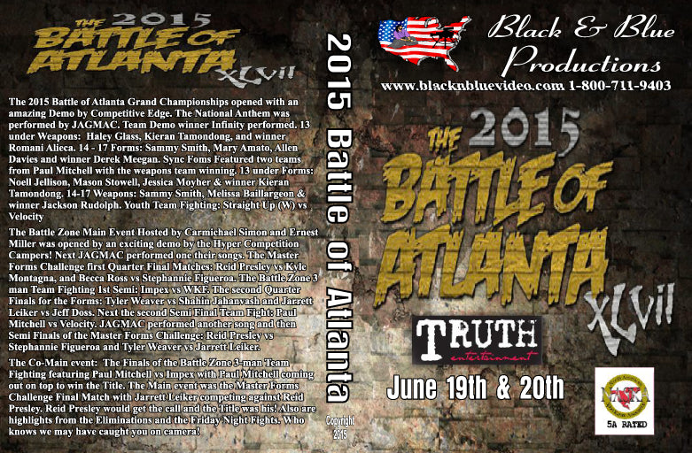 2015 Battle of Atlanta Karate Martial Arts Open Tournament DVD sparring fights