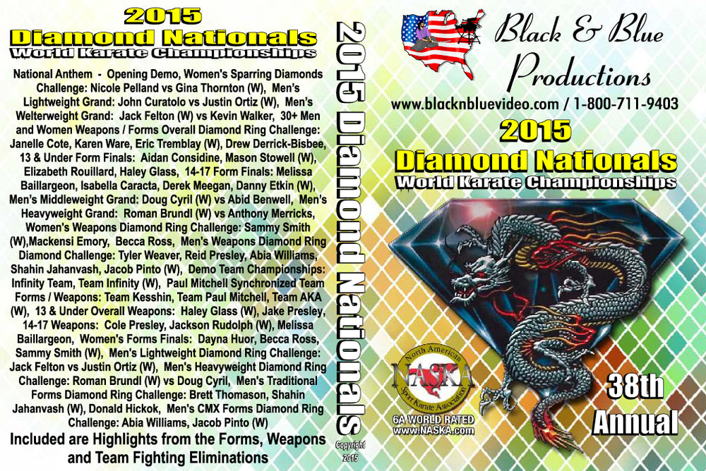 2015 Diamond Nationals Karate Martial Arts Open Championship Tournament DVD 6A