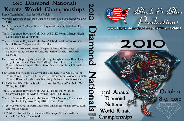 2010 33rd Diamond Nationals Karate Martial Arts Tournament DVD sparring forms