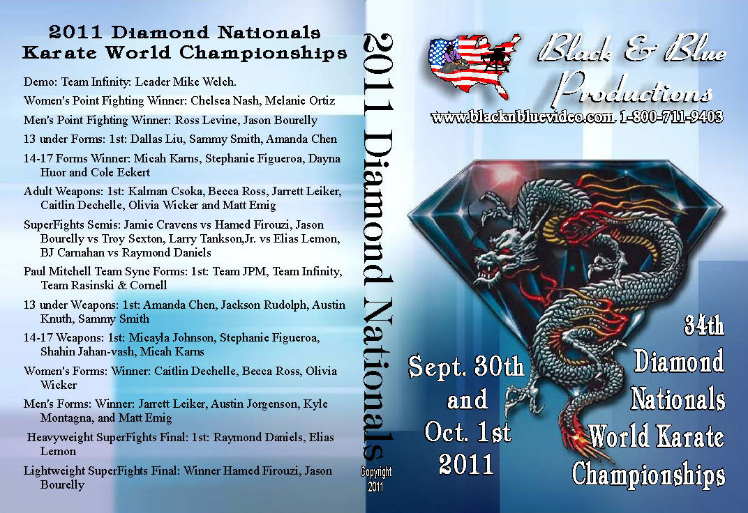 2011 34th Diamond Nationals World Karate Martial Arts Tournament DVD sparring