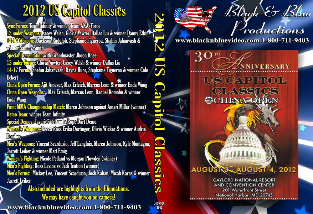 2012 Capitol Classics and China Open Karate Martial Arts Tournament DVD sparring