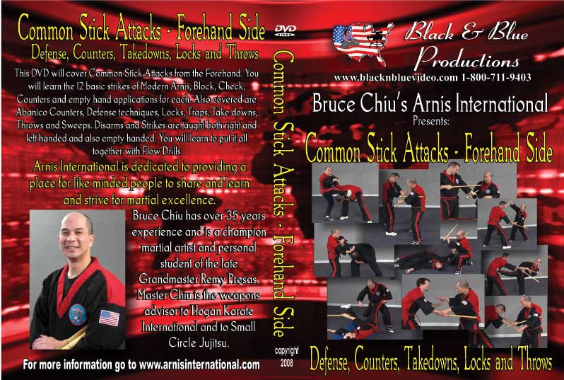 Arnis Common Stick Attacks Forehand defense counters takedowns DVD Bruce Chiu