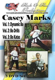 3 DVD Set Female Women Tournament Karate Bo Staff Training - Casey Marks