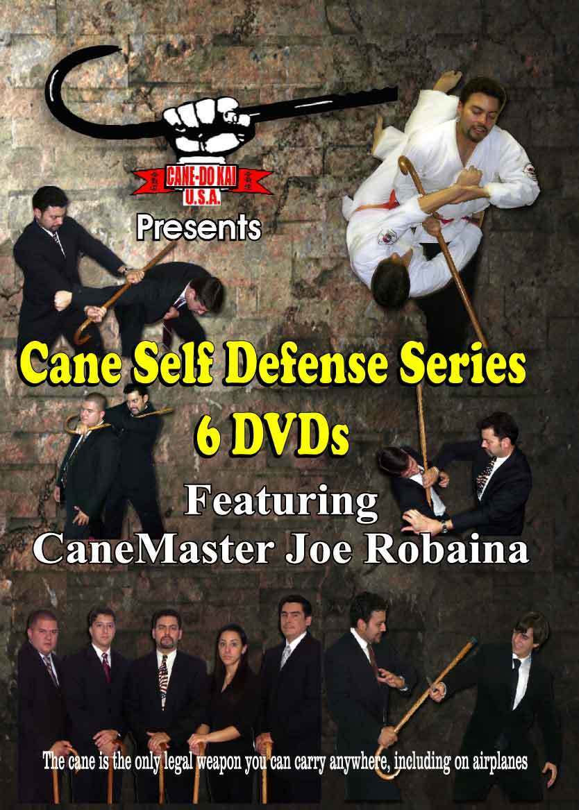 6 DVD Set Complete Cane Stick Martial Arts Self Defense - Master Joe Robaina