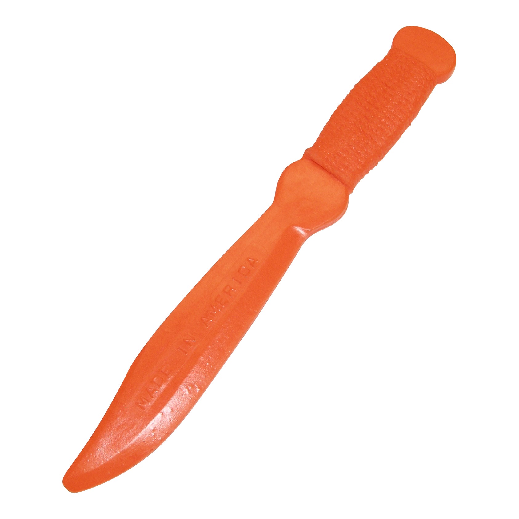 USA Safety Orange Rubber PINUTI Dagger Knife