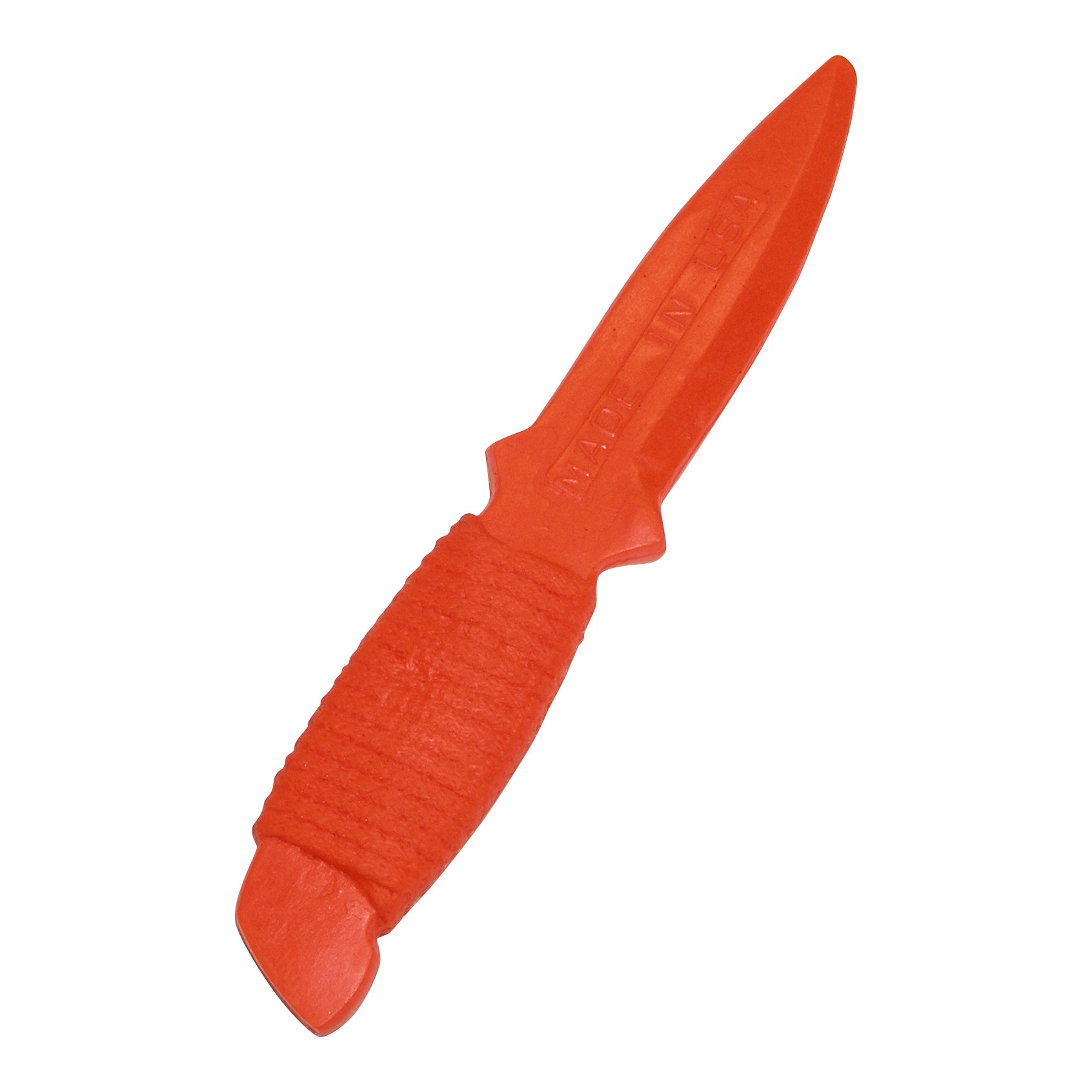 USA Safety Orange Rubber Practice Training Dagger Knife