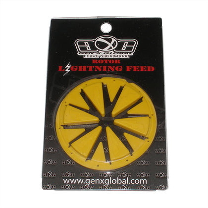 Lightning DYE Rotor 2010 12 13 Loader Hopper Speed Feed Gate Collar Lid YELLOW
