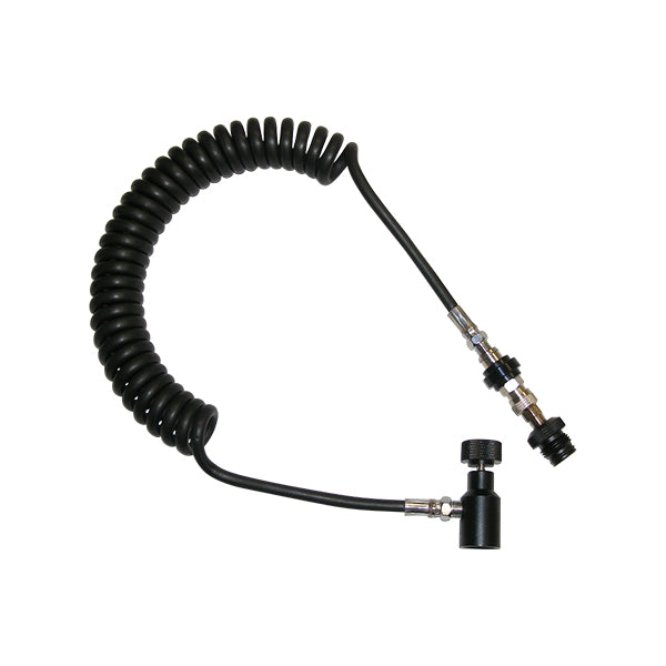 Deluxe CO2 HPA Air Tank Coiled Remote Hose Set + Bleed Quick Disconnect