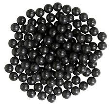 .43 caliber Reusable Rubber Paintballs 500ct Case Black 11mm zball