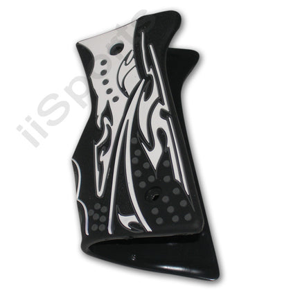 Tippmann 98 Paintball Gun 3D Textured Rubber Wrap Around 45 Grips BLACK WHITE