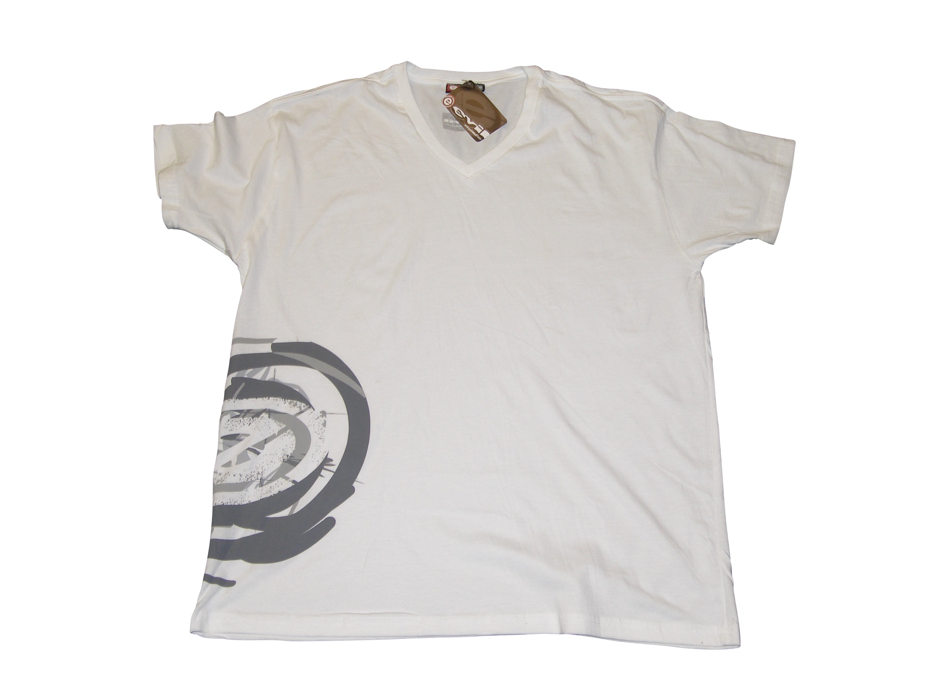 Evil 07 Paintball Swirl short sleeve T-Shirt White XL 100% Cotton Tee