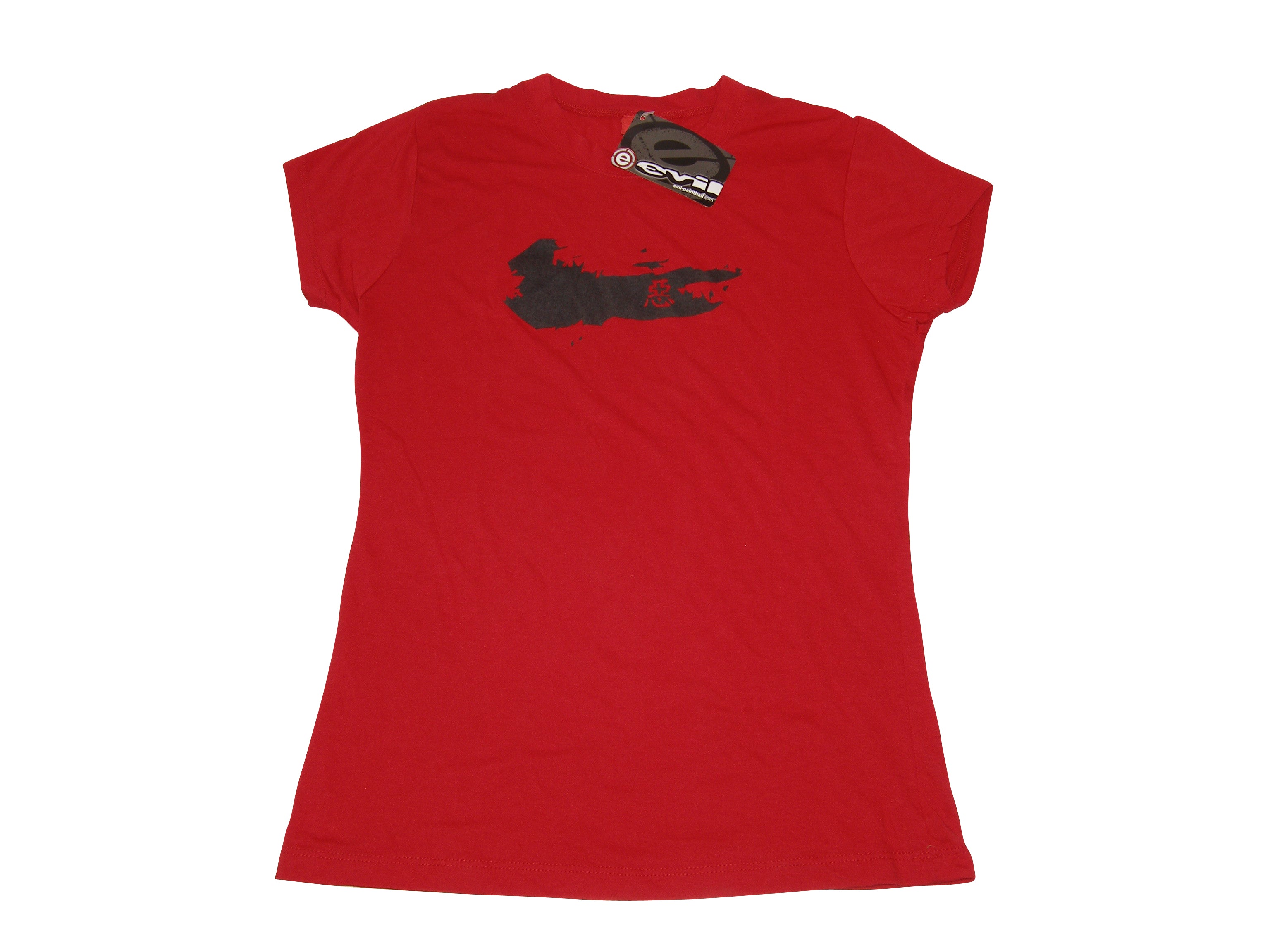Evil 07 Paintball Ladies Girls Teen Swipe Red Tee short sleeve T-Shirt MEDIUM