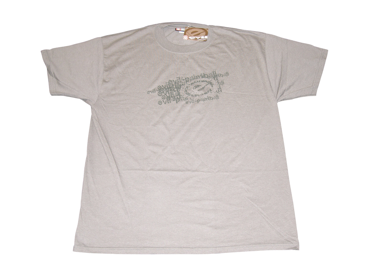 Evil Paintball Airsoft Grey Moto Tee short sleeve T-Shirt Extra LARGE gray XL