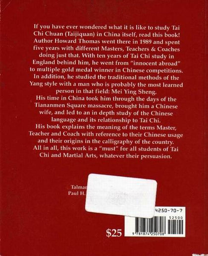 Tai Chi Training China Book Howard Thomas