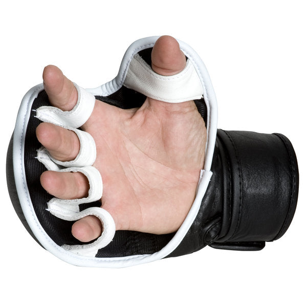 Leather Kickboxing Martial Arts Aerobic Training Gloves Black